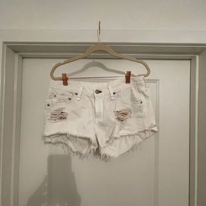 Rag & Bone white lowrise shorts